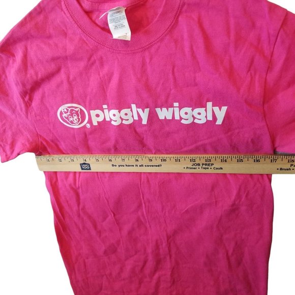 Piggly Wiggly Shirt Unisex Size Small Pig Pink Green Grocery Store Tennessee - Picture 8 of 10